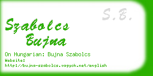 szabolcs bujna business card
